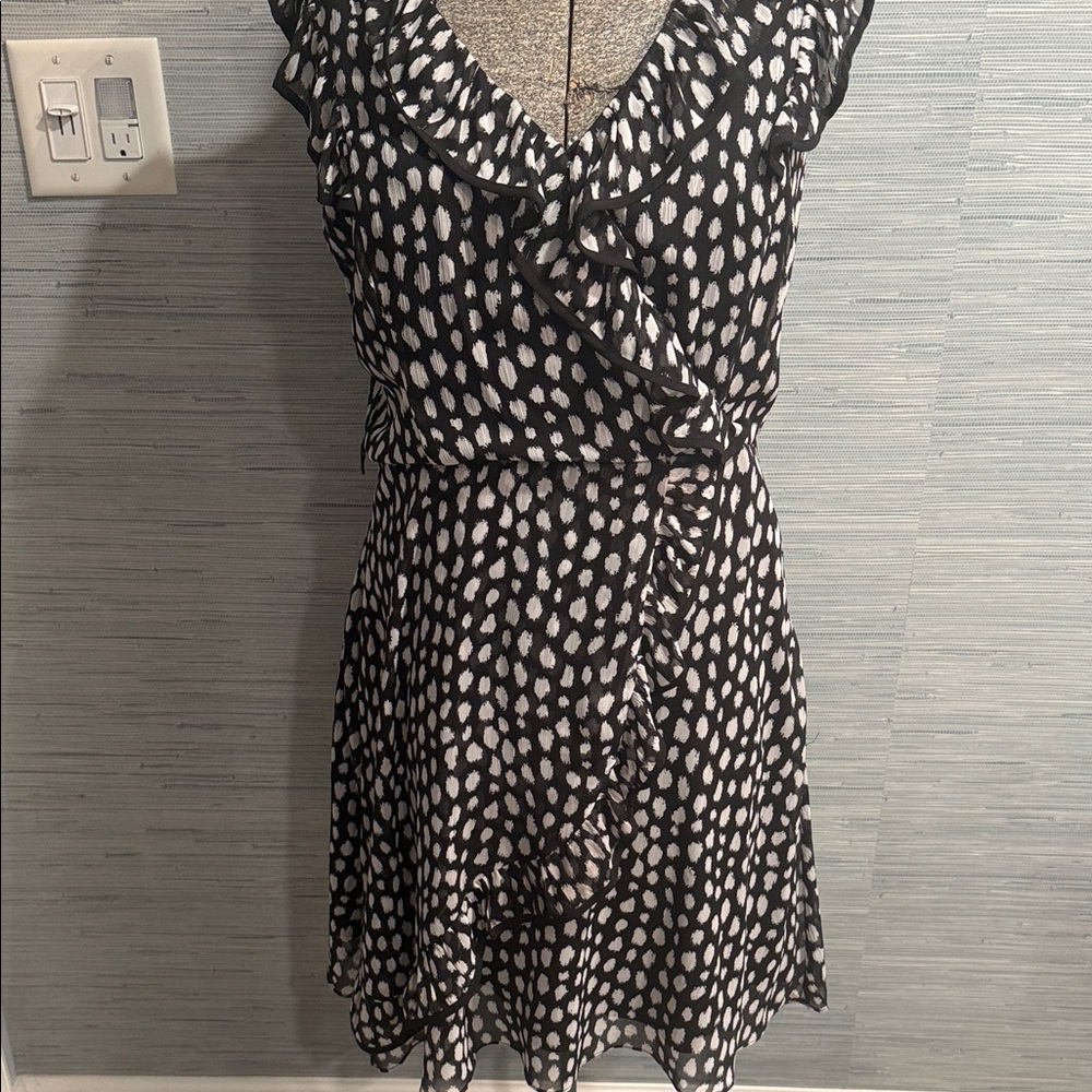 Dressbarn Black and White Polka Dot Mini Dress